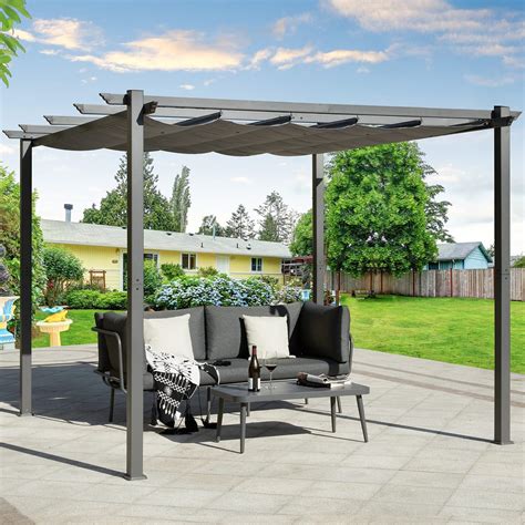 metal fabric canopy moving across porch|11x11 retractable patio canopy.